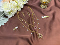 Multi Diamond Drops Necklace Set - RZ505