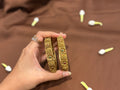 Golden Beads Bangles Set - RZ403