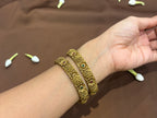 Golden Beads Bangles Set - RZ403