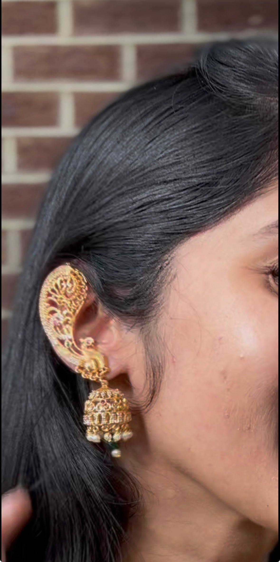 Peacock Earcuff Jumka - RZ521