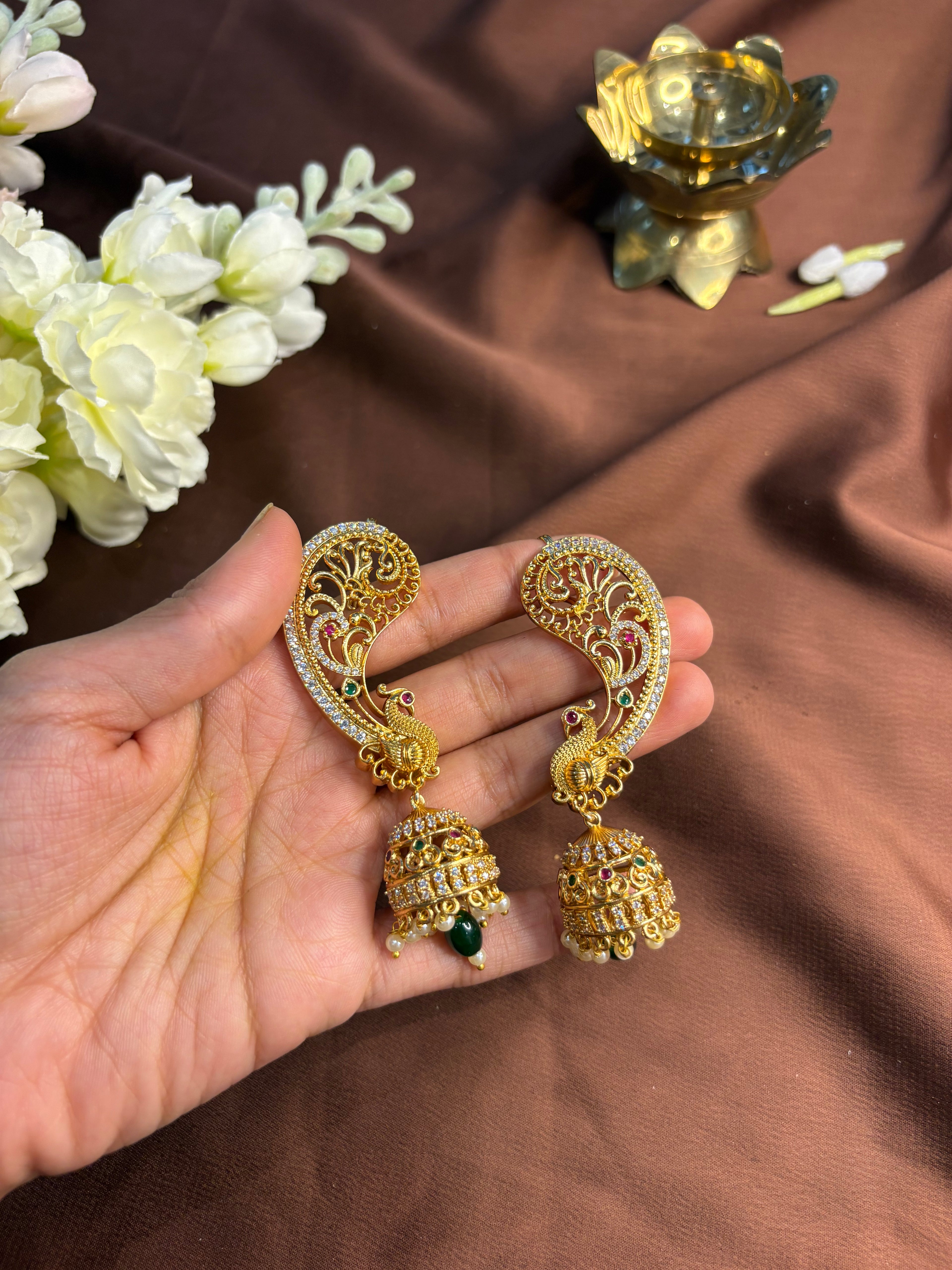 Peacock Earcuff Jumka - RZ521