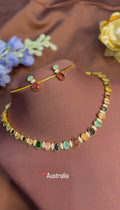 Multi Pastel Stone Necklace Set - RZ498