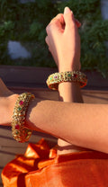 Meenakari Square Bangles set - RZ387