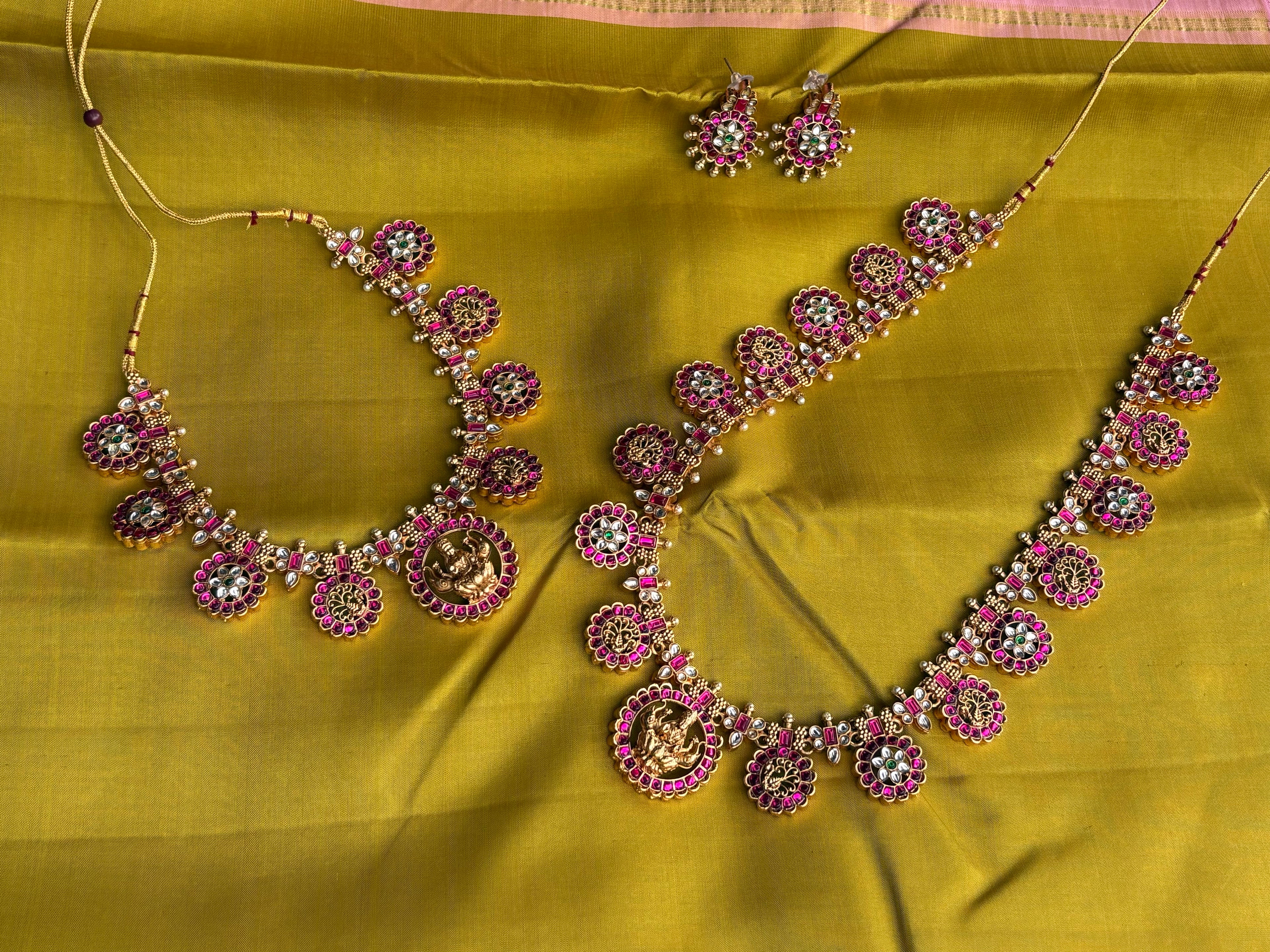 Kemp Butta Necklace and Haaram Set - RZ452