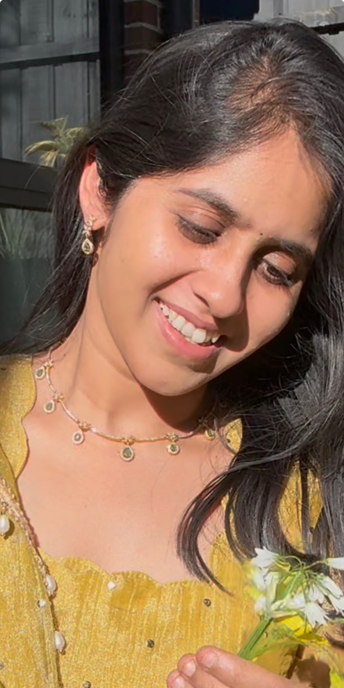 Dangling Emerald Necklace Set - RZ425
