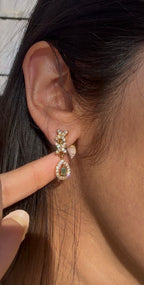 Dangling Emerald Necklace Set - RZ425
