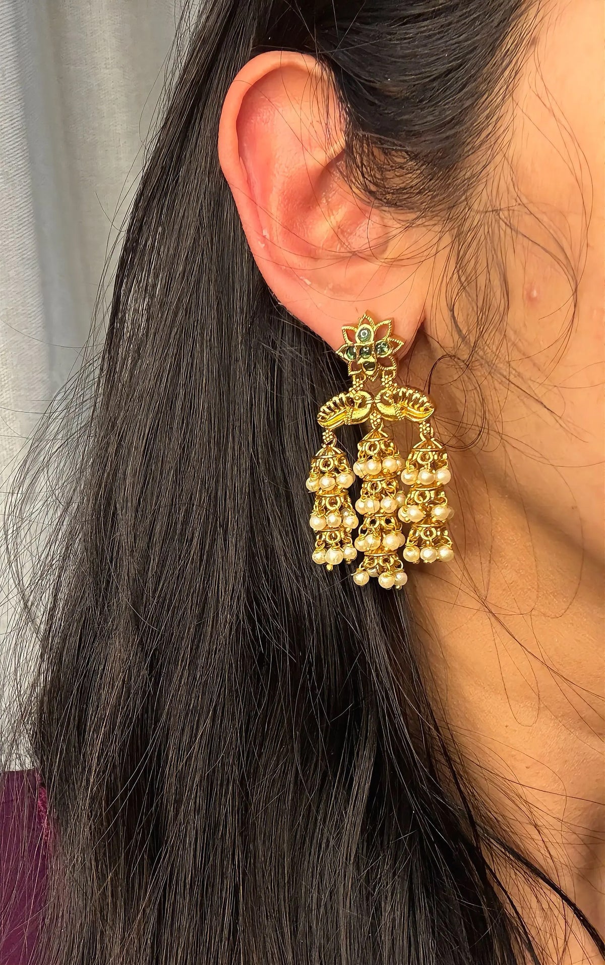 Multi Pearl Layered Jumka - RZ517