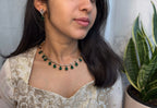 Emerald & Ruby Drops Necklace Set - RZ559